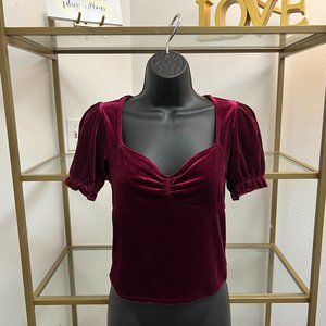 Velvet maroon top
